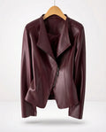 noir gloss leather jacket