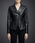 noir gloss leather jacket